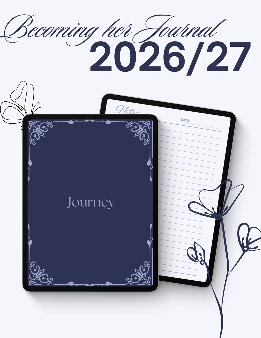 Becoming Her Journal | Printable Self-Love, Personal Growth Journal | 30-Page Digital PDF