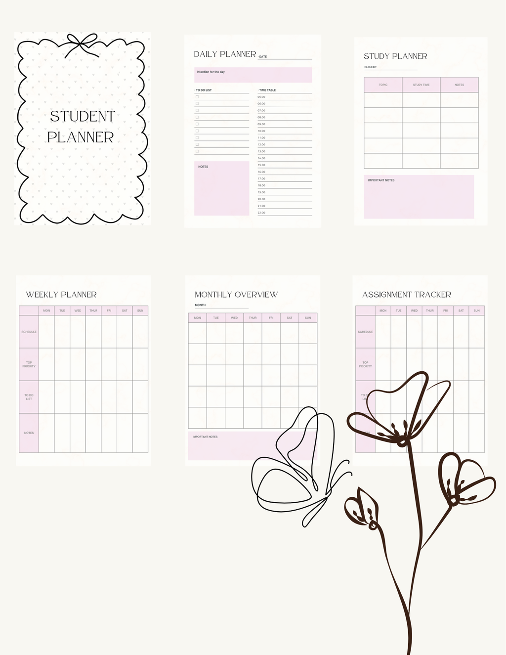 Student Planner - Printable Digital